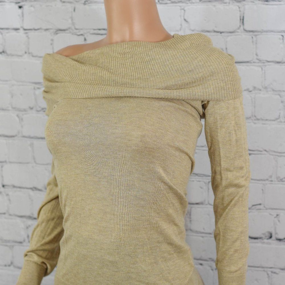 H&M taupe knit cowl neck sweater - Picture 3 of 7
